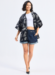 Animal Print Oversized Shirt