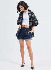 Animal Print Oversized Shirt