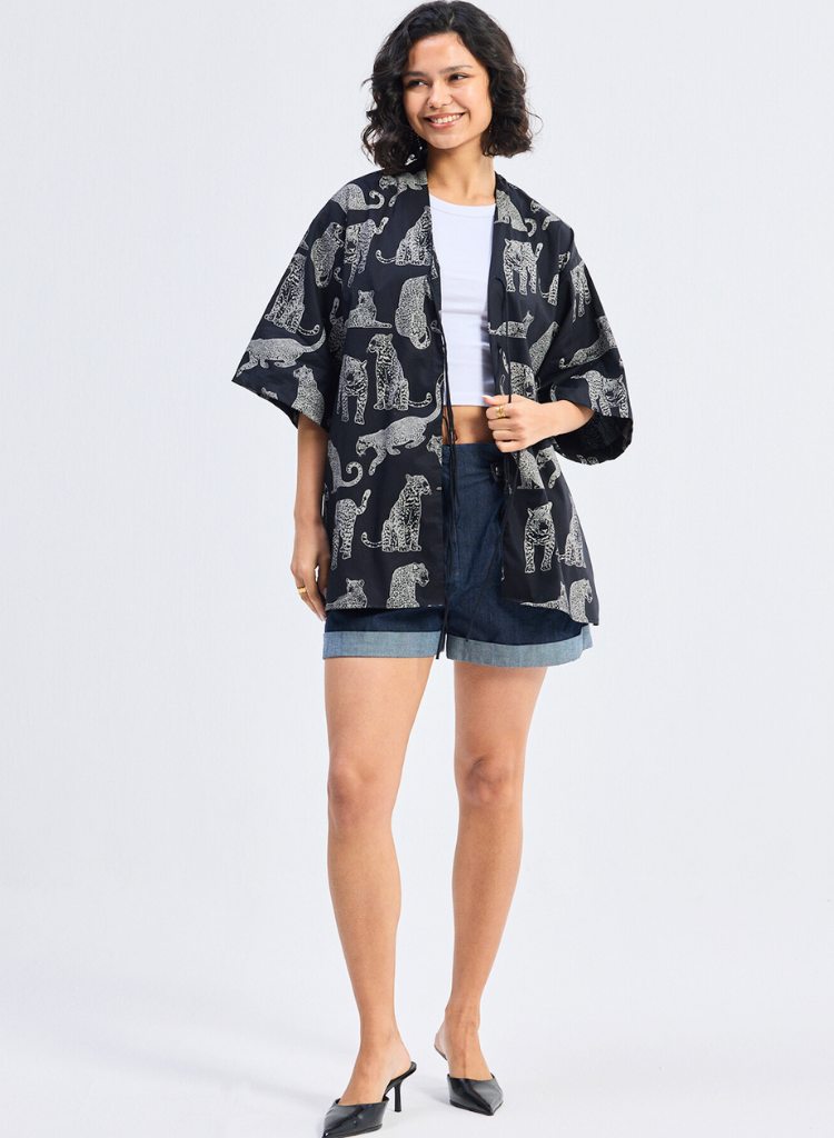 Animal Print Oversized Shirt