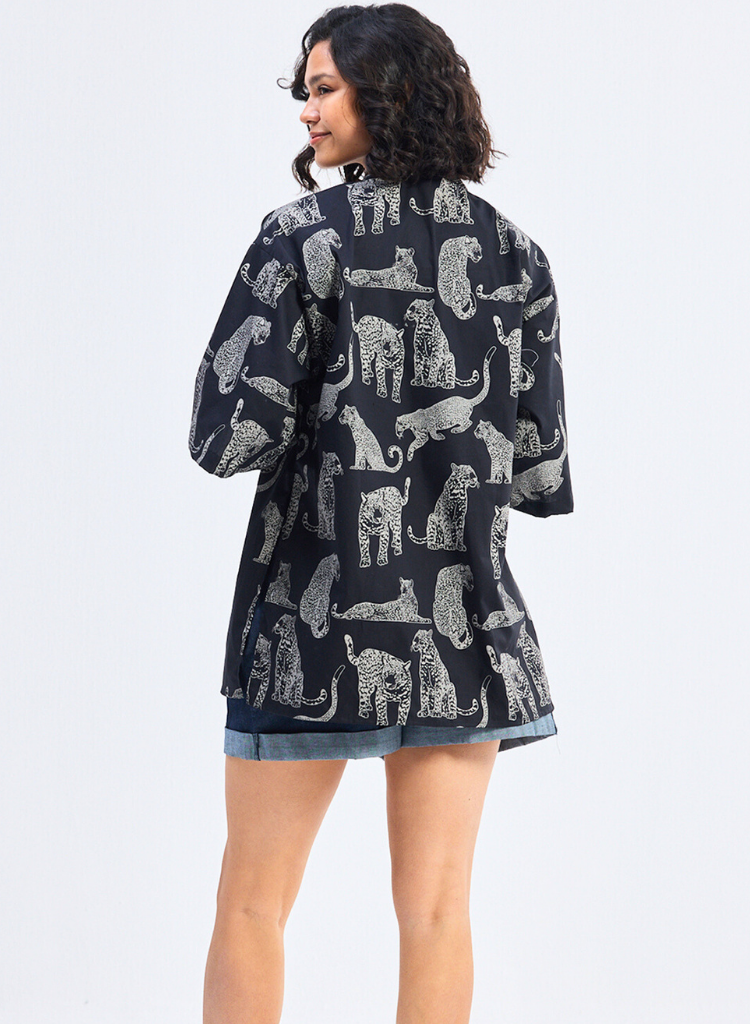 Animal Print Oversized Shirt