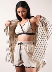 Oversized Striped Shirt Set