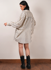 Oversized Striped Shirt Set