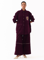 Oversized U Hem Shirt Set