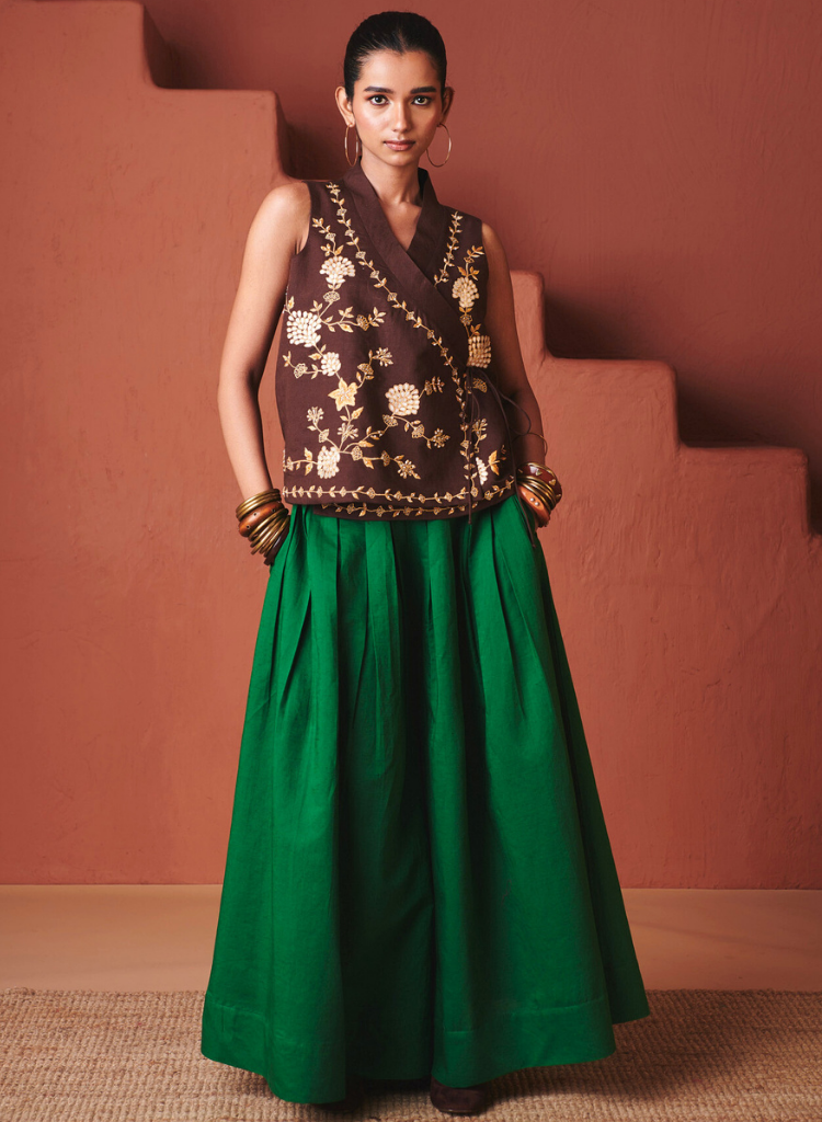 Paan Multi-Pleated Pants