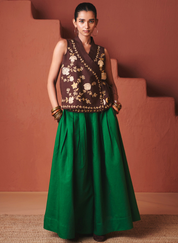 Paan Multi-Pleated Pants