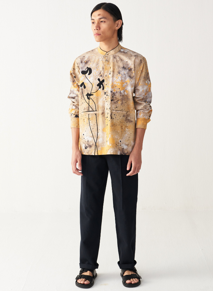 Painter Poppy Appliqué Shirt