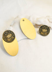 20 Paise Oval Earjackets