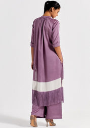 Panel Gather Neck Shirt