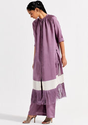 Panel Gather Neck Shirt