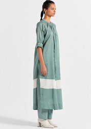 Panel Gather Neck Shirt