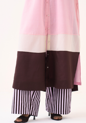 Panel Gather Shirt Set
