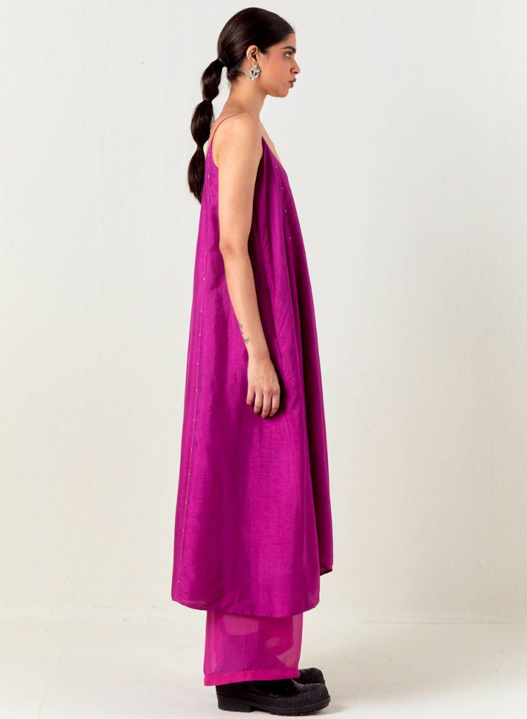 Paneled Embroidered Tunic Set