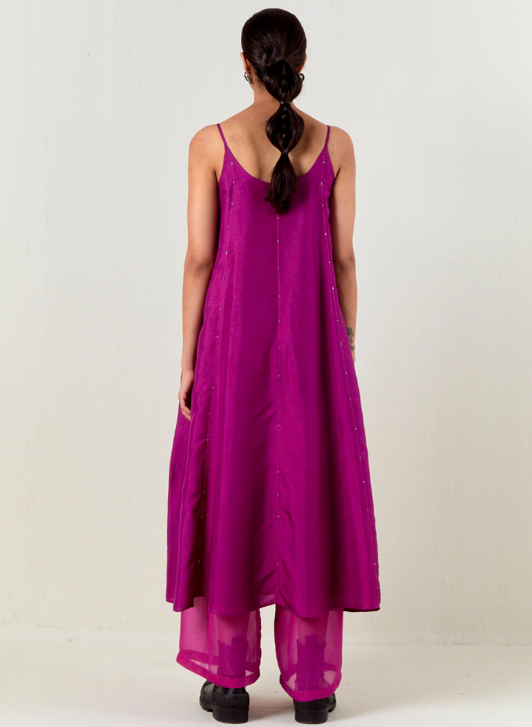 Paneled Embroidered Tunic Set