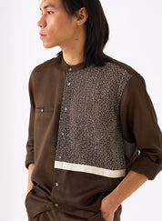 Panelled Embroidered Shirt