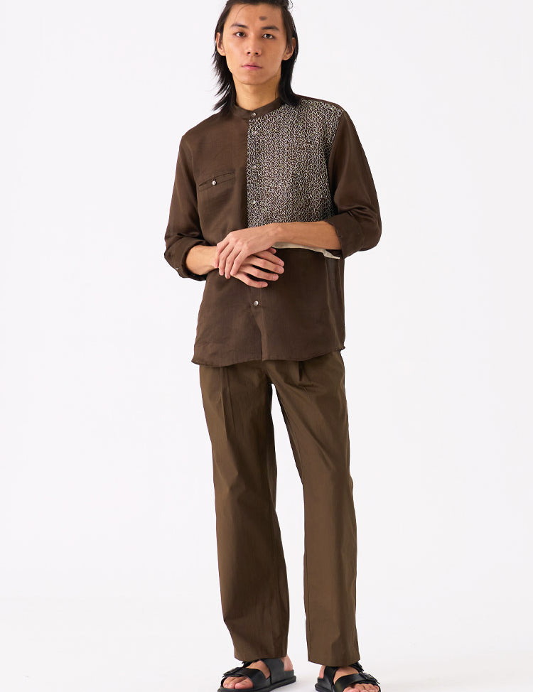 Panelled-Emb-Shirt-Brown-E.jpg