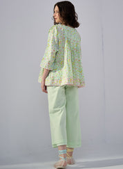 Parakeet Peasant Top