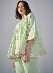 Parakeet Peasant Top