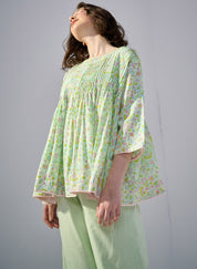 Parakeet Peasant Top