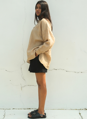 Parallel Beige Oversized Shirt