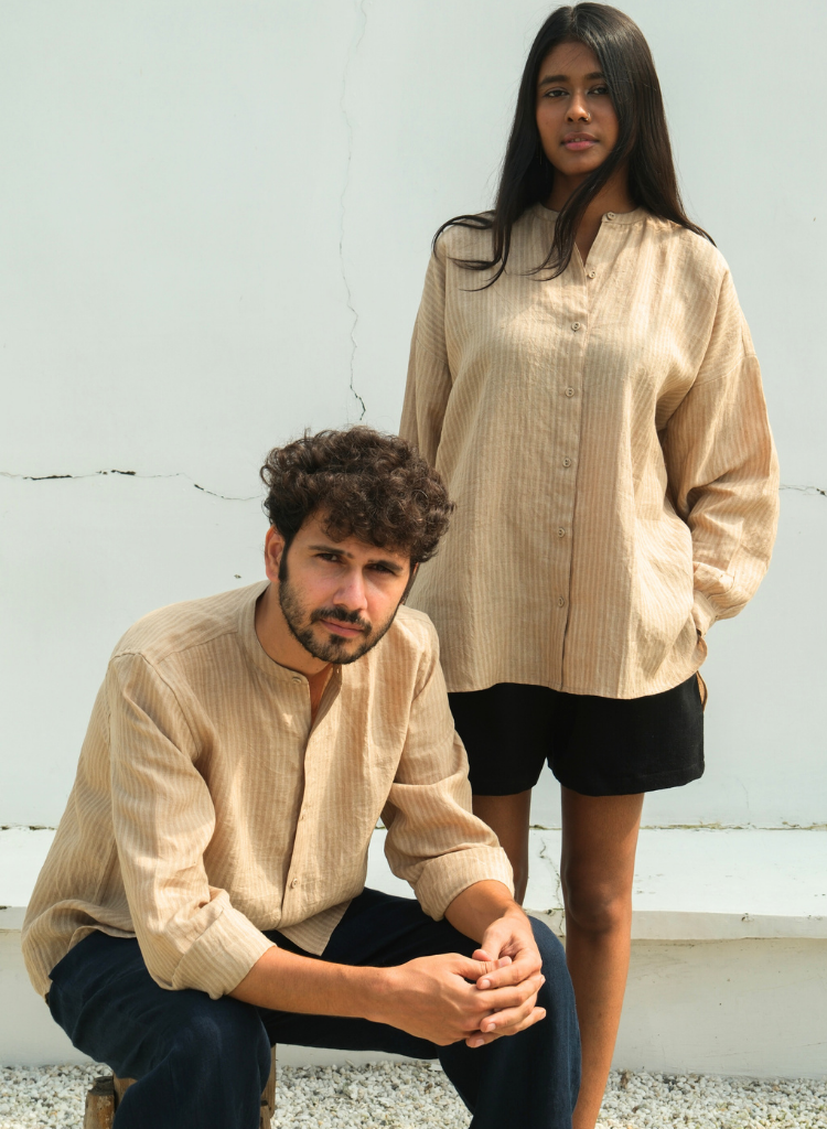 Parallel Beige Shirt