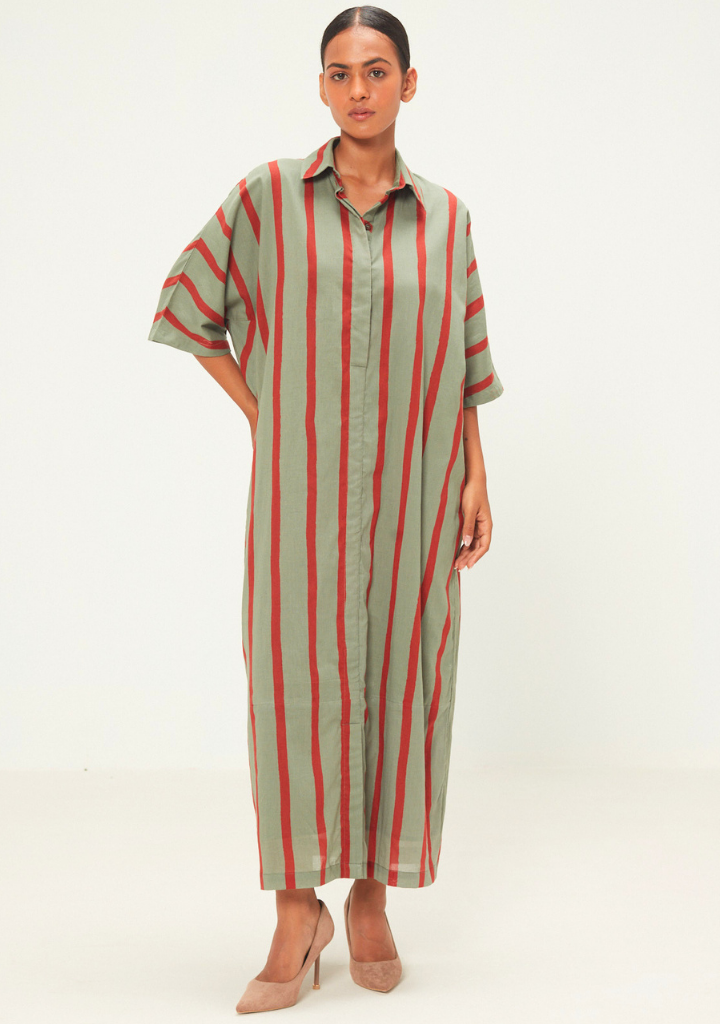 Parallel Shirt Dress