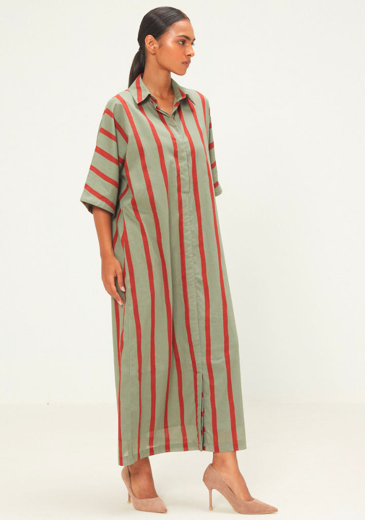 Parallel Shirt Dress