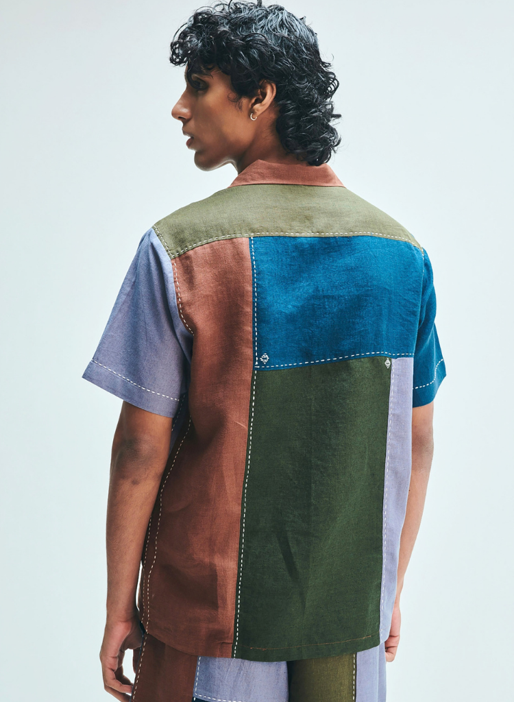 Patchwork Shirt Set