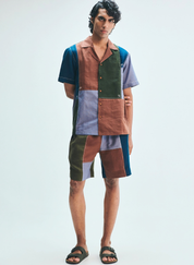 Patchwork Shirt Set