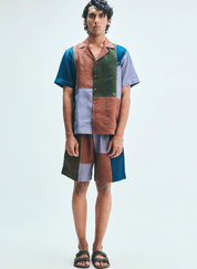 Patchwork Shirt Set