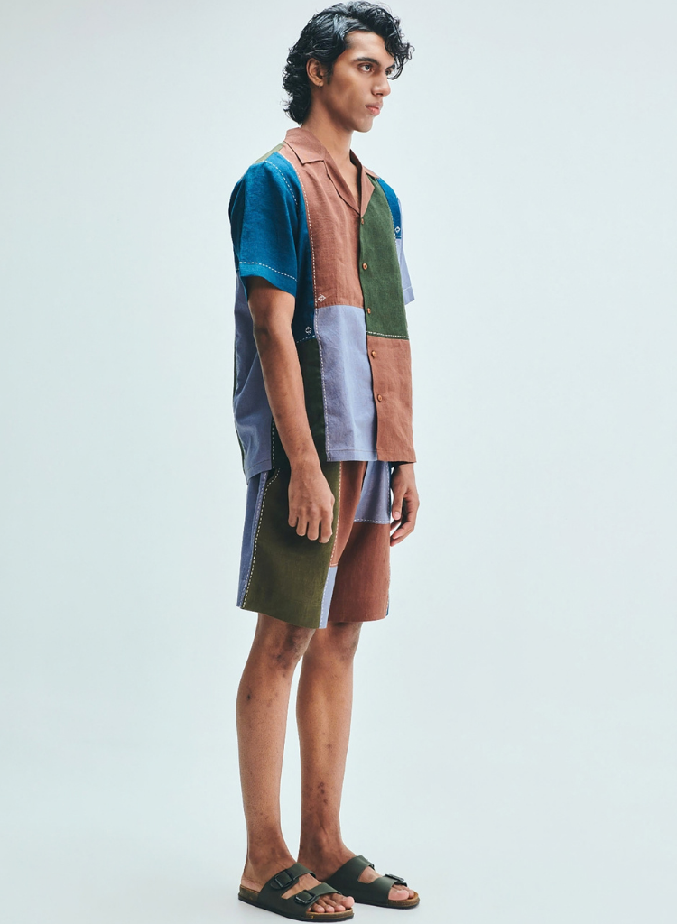 Patchwork Shirt Set