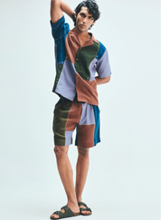 Patchwork Shirt Set