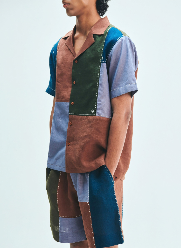 Patchwork Shirt Set