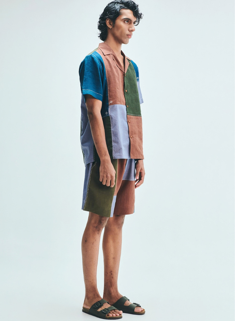 Patchwork Shirt Set