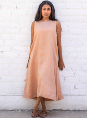 Peach Linen Dress