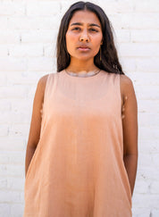 Peach Linen Dress