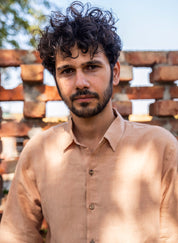 Peach Linen Shirt