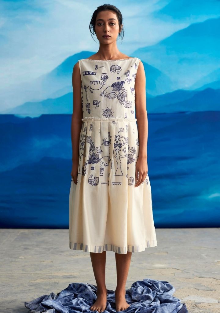 Pema Knife Pleat Dress