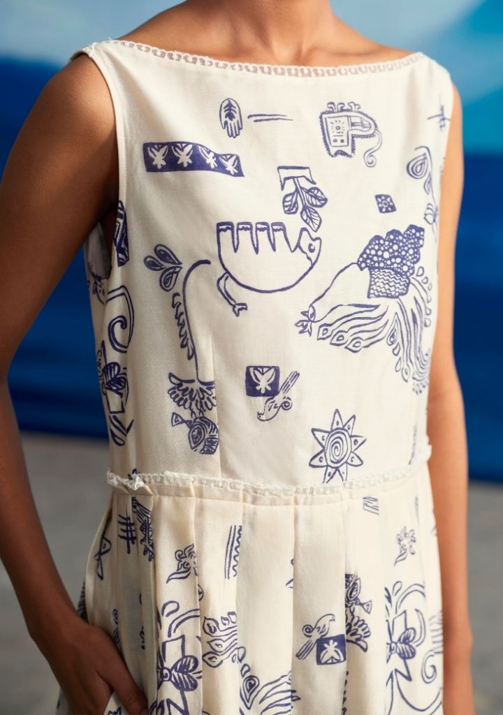 Pema Knife Pleat Dress