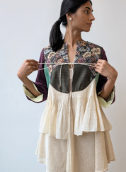 Peplum Tie-up Reversible Overlay