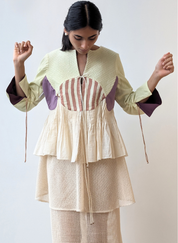 Peplum Tie-up Reversible Overlay