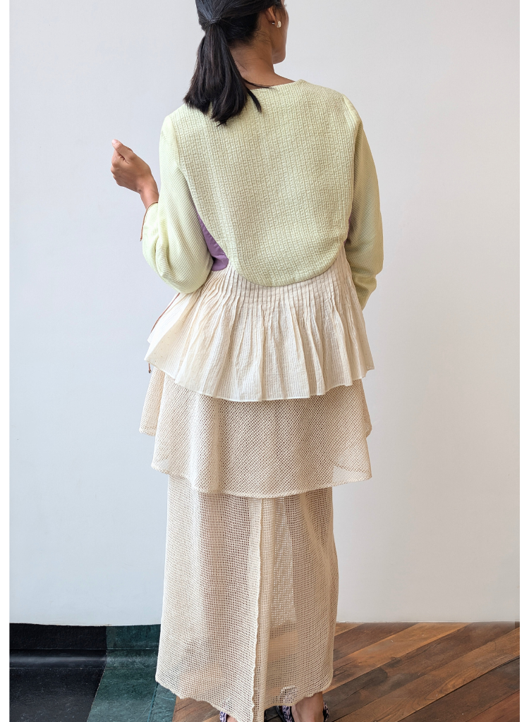 Peplum Tie-up Reversible Overlay