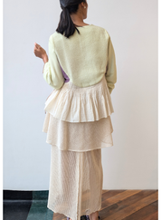 Peplum Tie-up Reversible Overlay