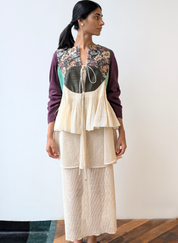 Peplum Tie-up Reversible Overlay