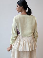 Peplum Tie-up Reversible Overlay