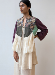 Peplum Tie-up Reversible Overlay