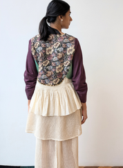 Peplum Tie-up Reversible Overlay