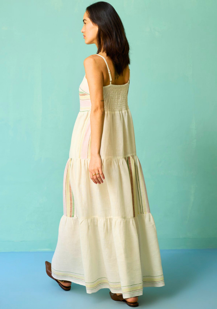 Pera Border Tiered Dress