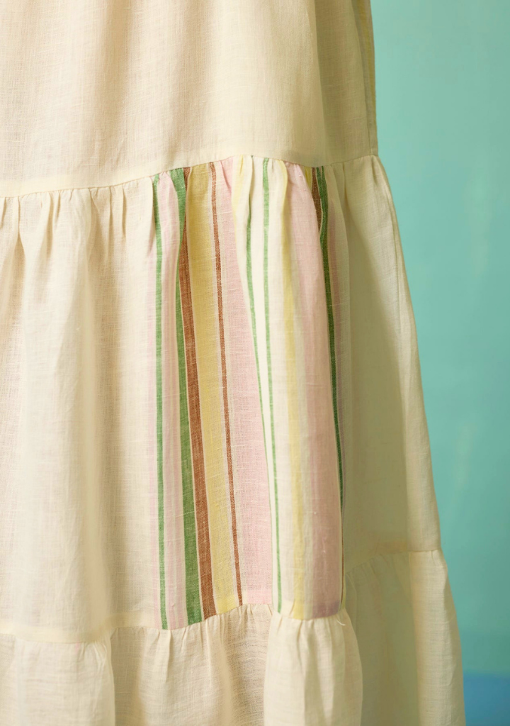Pera Border Tiered Dress