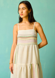 Pera Border Tiered Dress