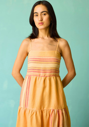 Pera Border Tiered Dress